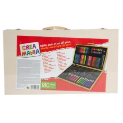Creamania Dessin Et Peinture<Mallette A Dessin En Bois 180 Pieces