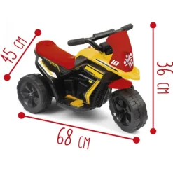SUN and SPORT Motos Électriques<Moto 3 Roues Electrique Rouge 6V