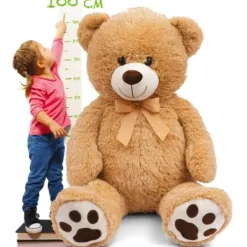 Ami Plush Peluches Géantes<Ours En Peluche 100 Cm - Marron