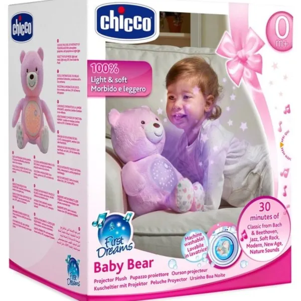 Chicco Veilleuses<Ourson Projecteur Baby Bear Rose