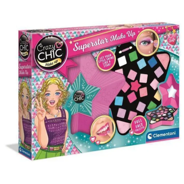 Clementoni Coiffure & Maquillage<Palette De Maquillage Super Make-Up Star - Crazy Chic
