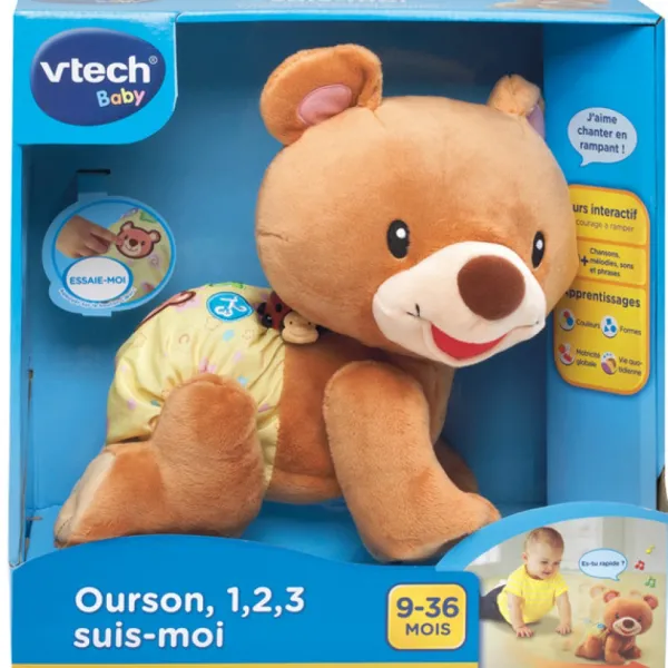 VTech Activités D'éveil<Peluche Interactive - Ourson 1, 2, 3 Suis-Moi