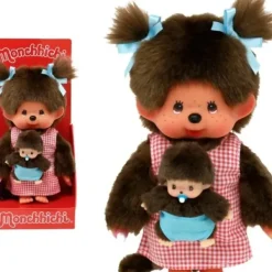 Bandai Peluches Animaux Et Autres<Peluche Kiki Monchhichi Maman Rose