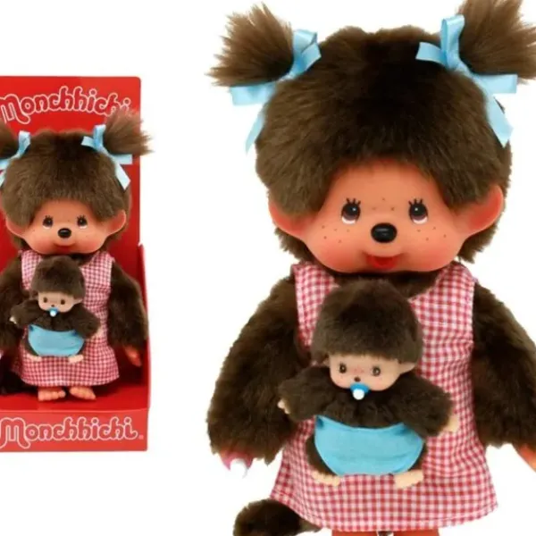 Bandai Peluches Animaux Et Autres<Peluche Kiki Monchhichi Maman Rose