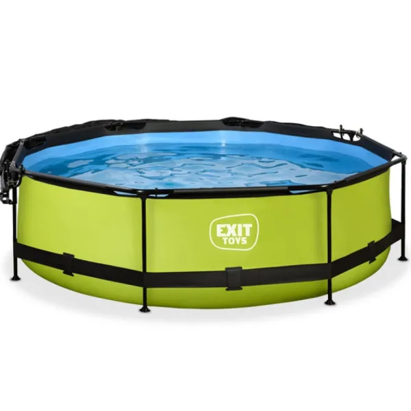 Exit Toys Bouées Jeux Gonflables Et Piscines<Piscine Lime 300 X 76 Avec Pompe Filtrante Et Voile D'Ombrage