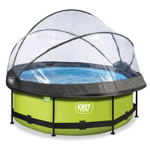 Exit Toys Bouées Jeux Gonflables Et Piscines<Piscine Lime 244 X 76 Avec Pompe Filtrante Et Dome