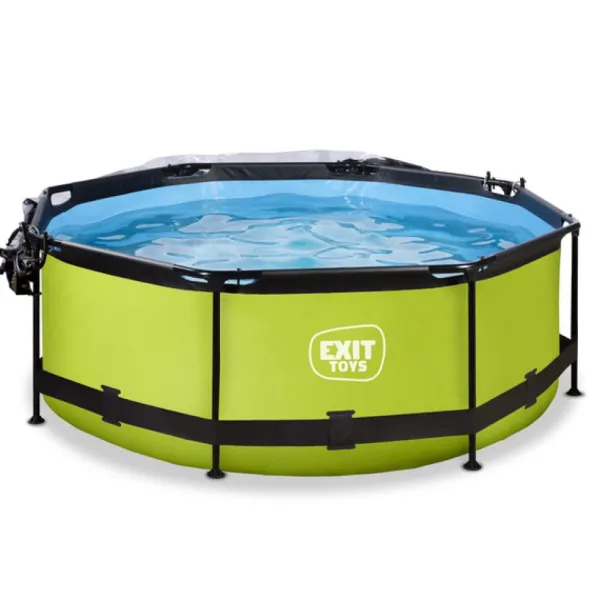 Exit Toys Bouées Jeux Gonflables Et Piscines<Piscine Lime 244 X 76 Avec Pompe Filtrante Et Dome