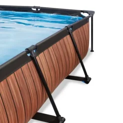 Exit Toys Bouées Jeux Gonflables Et Piscines<Piscine Rectangulaire Wood 220 X 150 X 65 Avec Pompe Filtrante