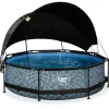Exit Toys Bouées Jeux Gonflables Et Piscines<Piscine Stone 300 X 76 Avec Pompe Filtrante Et Voile D'Ombrage