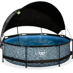 Exit Toys Bouées Jeux Gonflables Et Piscines<Piscine Stone 300 X 76 Avec Pompe Filtrante Et Voile D'Ombrage
