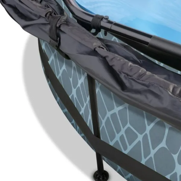 Exit Toys Bouées Jeux Gonflables Et Piscines<Piscine Stone 300 X 76 Avec Pompe Filtrante Et Voile D'Ombrage