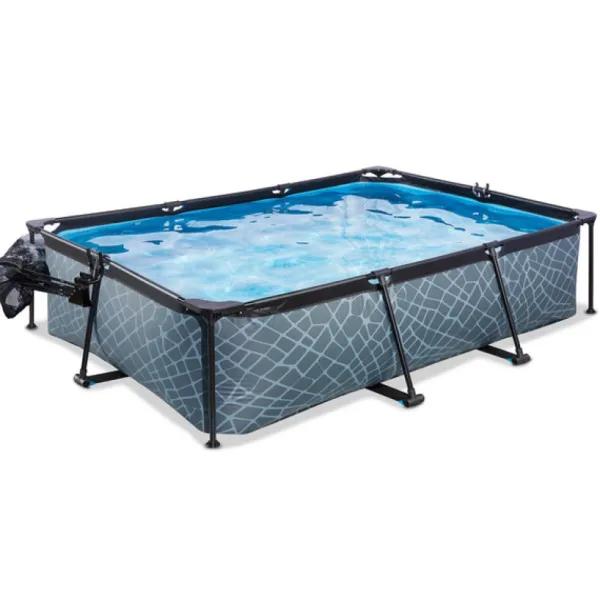 Exit Toys Bouées Jeux Gonflables Et Piscines<Piscine Stone 300 X 200 X 65 Avec Pompe Filtrante Et Dome