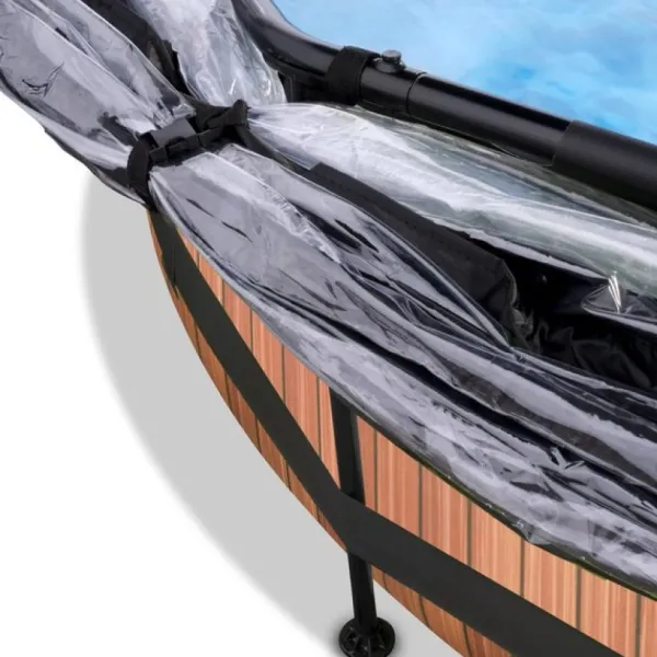 Exit Toys Bouées Jeux Gonflables Et Piscines<Piscine Wood 360 X 76 Avec Pompe Filtrante Et Dome