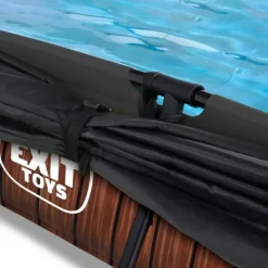 Exit Toys Bouées Jeux Gonflables Et Piscines<Piscine Wood 220 X 150 X 65 Avec Pompe Filtrante Et Voile D'Ombrage