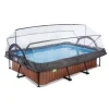 Exit Toys Bouées Jeux Gonflables Et Piscines<Piscine Wood 300 X 200 X 65 Avec Pompe Filtrante Et Dome