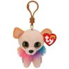 TY Peluches Porte-clés<Porte-Cle Peluche Beanie Boo'S Chewey Le Chien 9 Cm