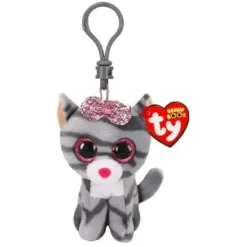 TY Peluches Porte-clés<Porte-clés Chat Gris En Peluche