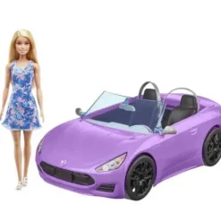 Mattel Barbie Et Poupées Mannequin<Poupee Barbie Et Sa Voiture Decapotable