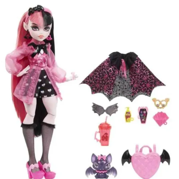 Mattel Poupées<Poupee Draculaura Et Son Animal De Compagnie - Monster High