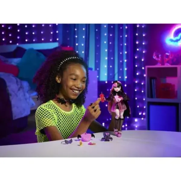 Mattel Poupées<Poupee Draculaura Et Son Animal De Compagnie - Monster High