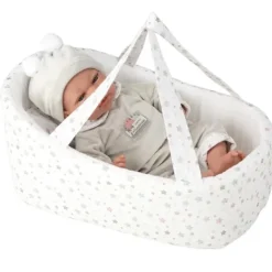 LOVE BEBE Poupons<Poupon Qui Pleure Gabriel Avec Couffin 40 Cm