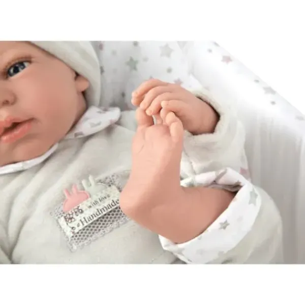 LOVE BEBE Poupons<Poupon Qui Pleure Gabriel Avec Couffin 40 Cm