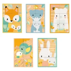 Janod Puzzle Bébé / Enfant<Puzzle 6 Cubes En Bois - Pure