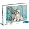 Clementoni Puzzle 500 À 1000 Pièces<Puzzle 500 Pieces - Chat Et Lapin
