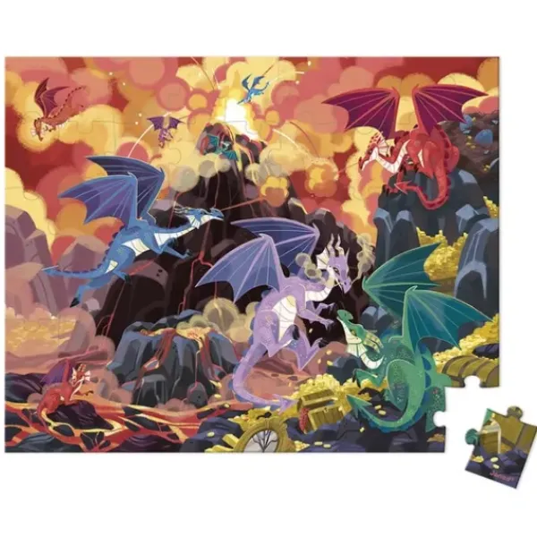 Janod Puzzles Enfants De 50 À 249 Pièces<Puzzle 54 Pieces - Terre De Dragons
