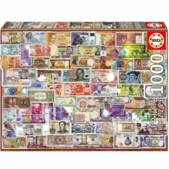 Educa Puzzles Adultes<Puzzle 1000 Pieces Billets Du Monde Entier