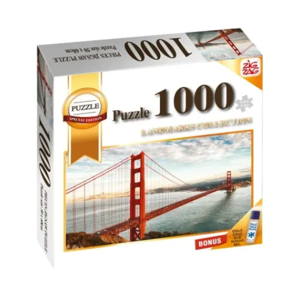 Zig Zag jeux action Puzzle 500 À 1000 Pièces<Puzzle 1000 Pieces Golden Gate Avec Glue