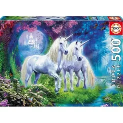 Educa Puzzles Adultes<Puzzle 500 Pieces Licornes Dans La Foret