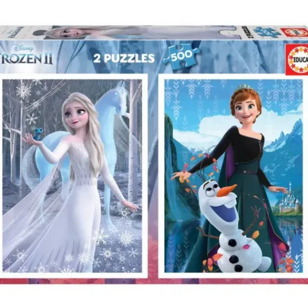 Educa Puzzle 500 À 1000 Pièces<Puzzle 2 X 500 Pieces - La Reine Des Neiges