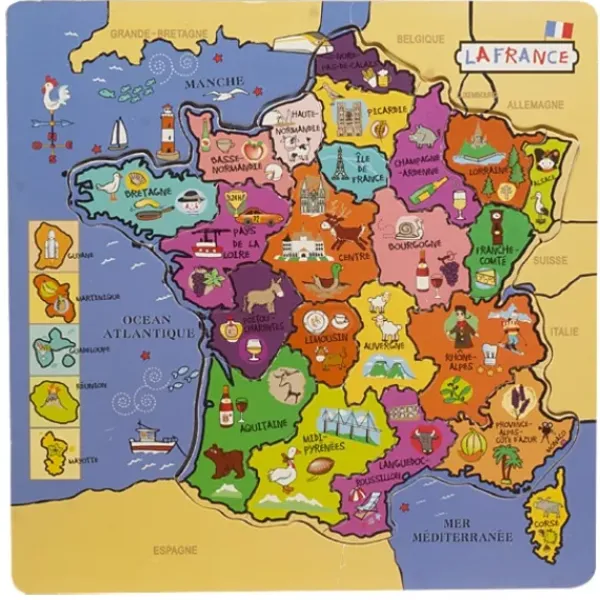 WOOD N PLAY Puzzles Bois<Puzzle Carte De France En Bois