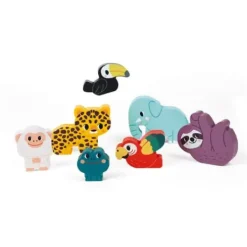 Janod Puzzle Bébé / Enfant<Puzzle Chunky En Bois - La Jungle - Partenariat Wwf®