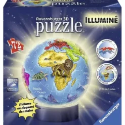 Ravensburger Puzzles 3D<Puzzle 3D Globe Lumineux 72 Pieces