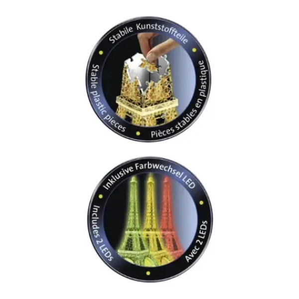 Ravensburger Puzzles 3D<Puzzle 3D Tour Eiffel Illuminee - 216 Pieces