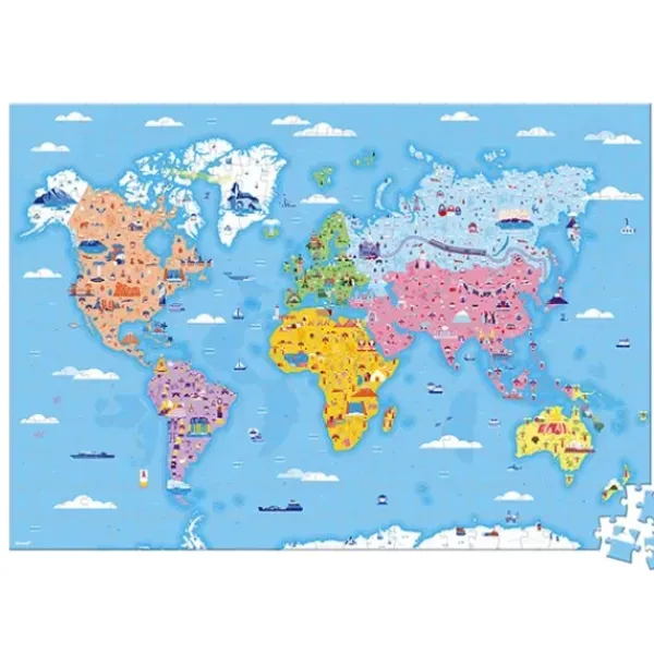 Janod Puzzles Enfants De 250 À 1000 Pièces<Puzzle Educatif - Les Curiosites Du Monde 350 Pieces
