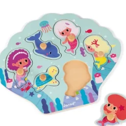Janod Puzzles Bois<Puzzle En Bois Happy Mermaids 6 Pieces