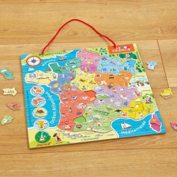 Janod Puzzles Enfants De 50 À 249 Pièces<Puzzle France Magnetique Bois 93 Pieces