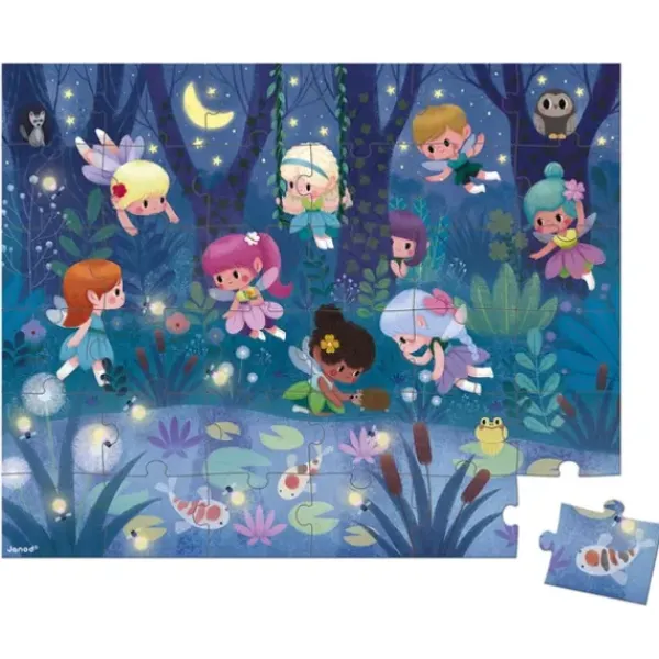 Janod Puzzle Bébé / Enfant<Puzzle Les Fees Et Les Nenuphars 36 Pieces