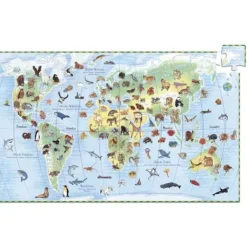 Djeco Puzzle Bébé / Enfant<Puzzle Observation Animaux Du Monde 100 Pieces