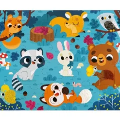 Janod Puzzle Bébé / Enfant<Puzzle Tactile 20 Pieces Les Animaux De La Foret