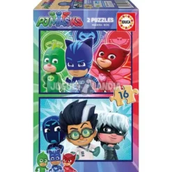 Educa Puzzles Bois<Pyjamasques-2 Puzzles En Bois De 16 Pieces