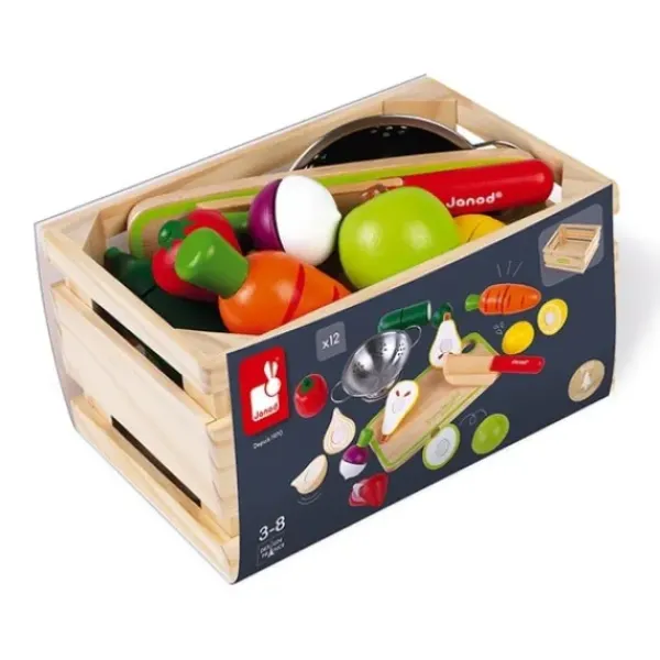 Janod Cuisine Et Dinette<Set De Fruits Et Legumes A Découper