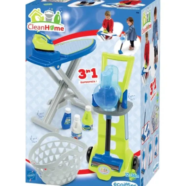 Ecoiffier Nettoyage, Ménage<Set Ménage 3 En 1