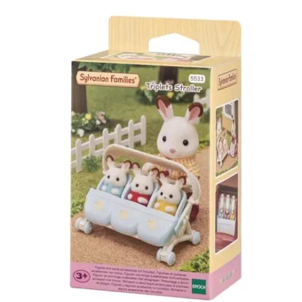 Sylvanian Families Heros & Univers< - 5533 - La Poussette Des Triples