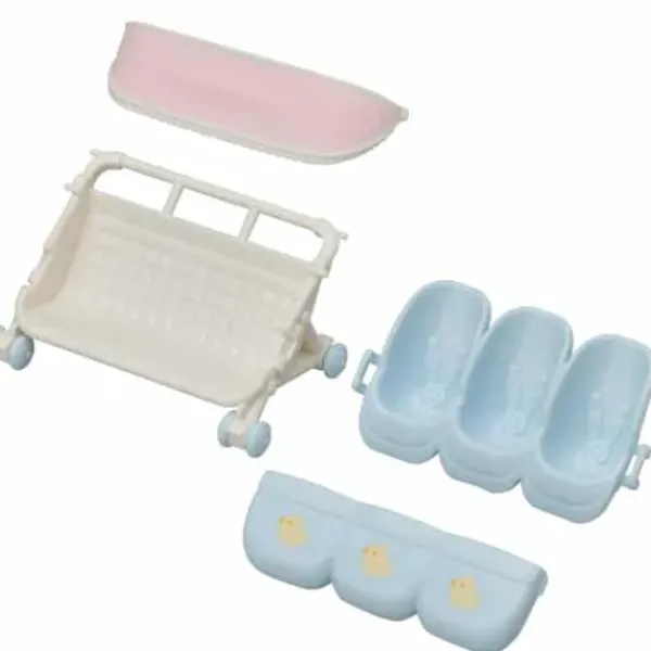 Sylvanian Families Heros & Univers< - 5533 - La Poussette Des Triples