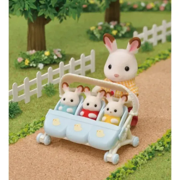 Sylvanian Families Heros & Univers< - 5533 - La Poussette Des Triples