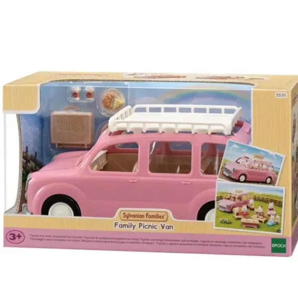 Sylvanian Families Heros & Univers< - 5535 - Le Monospace Rose Et Set De Pique-Nique